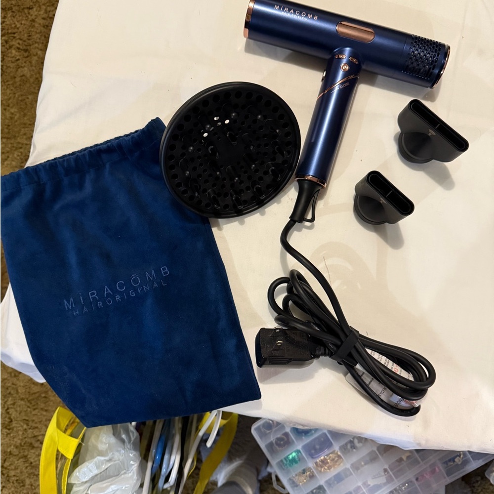 Blue and Black Hair Styling Kit